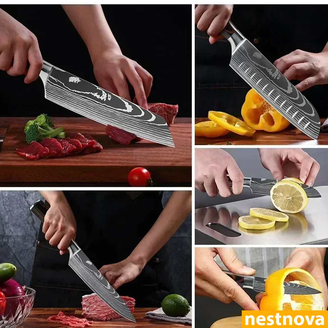 "Damascus Style Chef Knife – Sharp. Sleek. Powerful.
