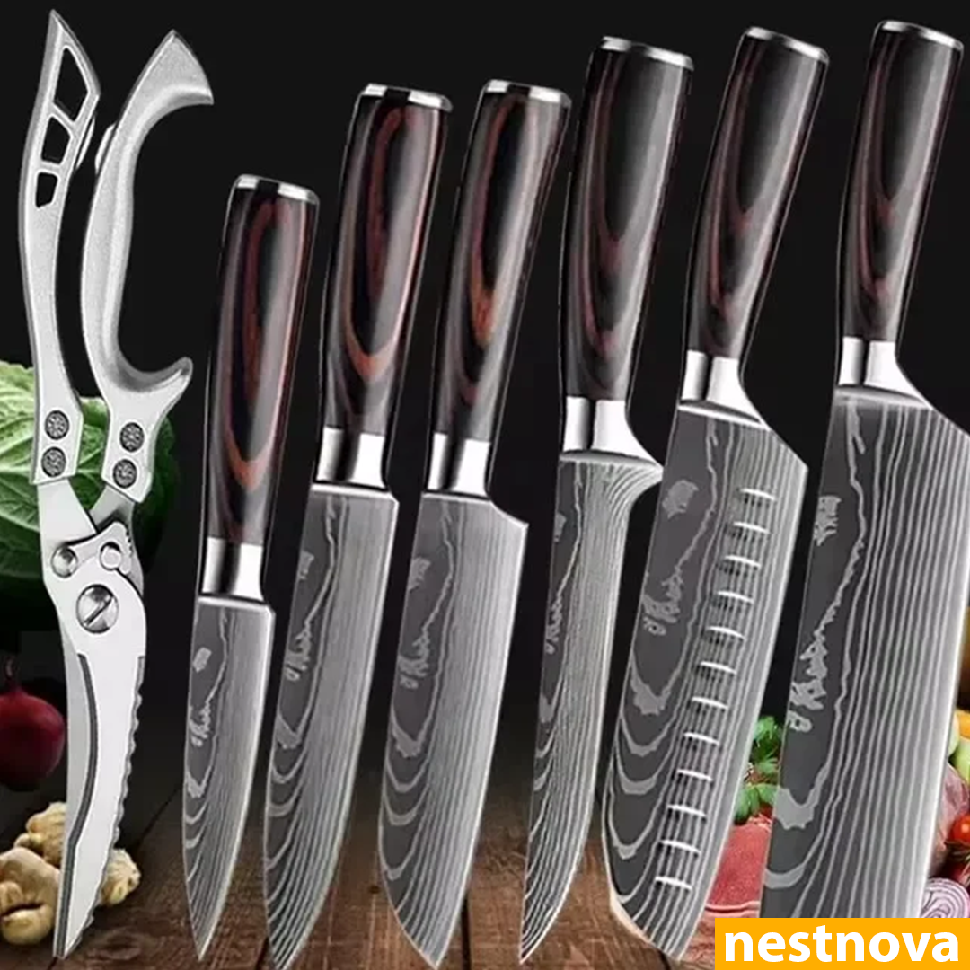 "Damascus Style Chef Knife – Sharp. Sleek. Powerful.