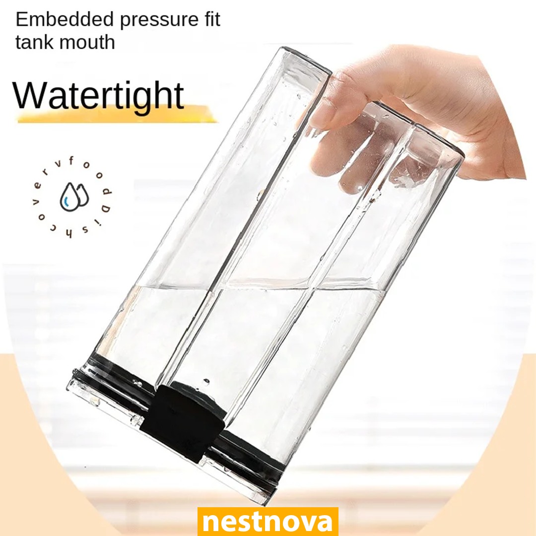 Airtight Kitchen Storage Jar – 460ML Clear Plastic Food Container with White Lid