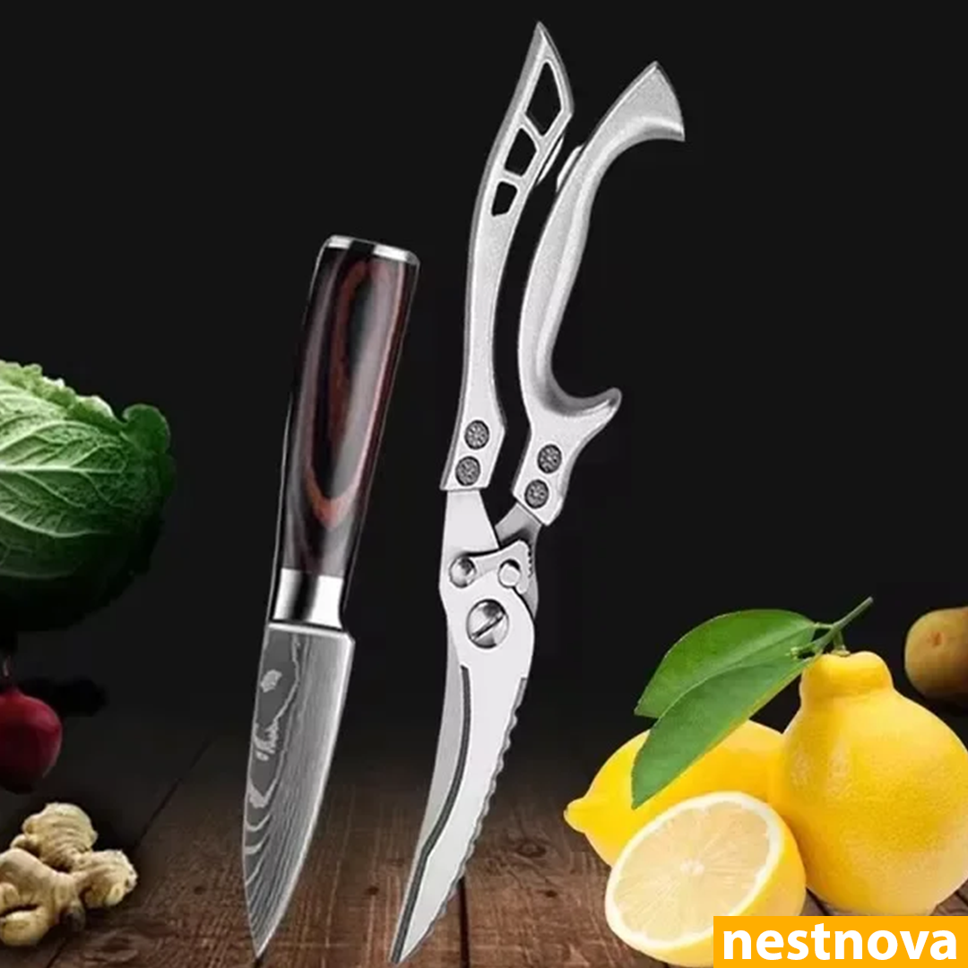 "Damascus Style Chef Knife – Sharp. Sleek. Powerful.