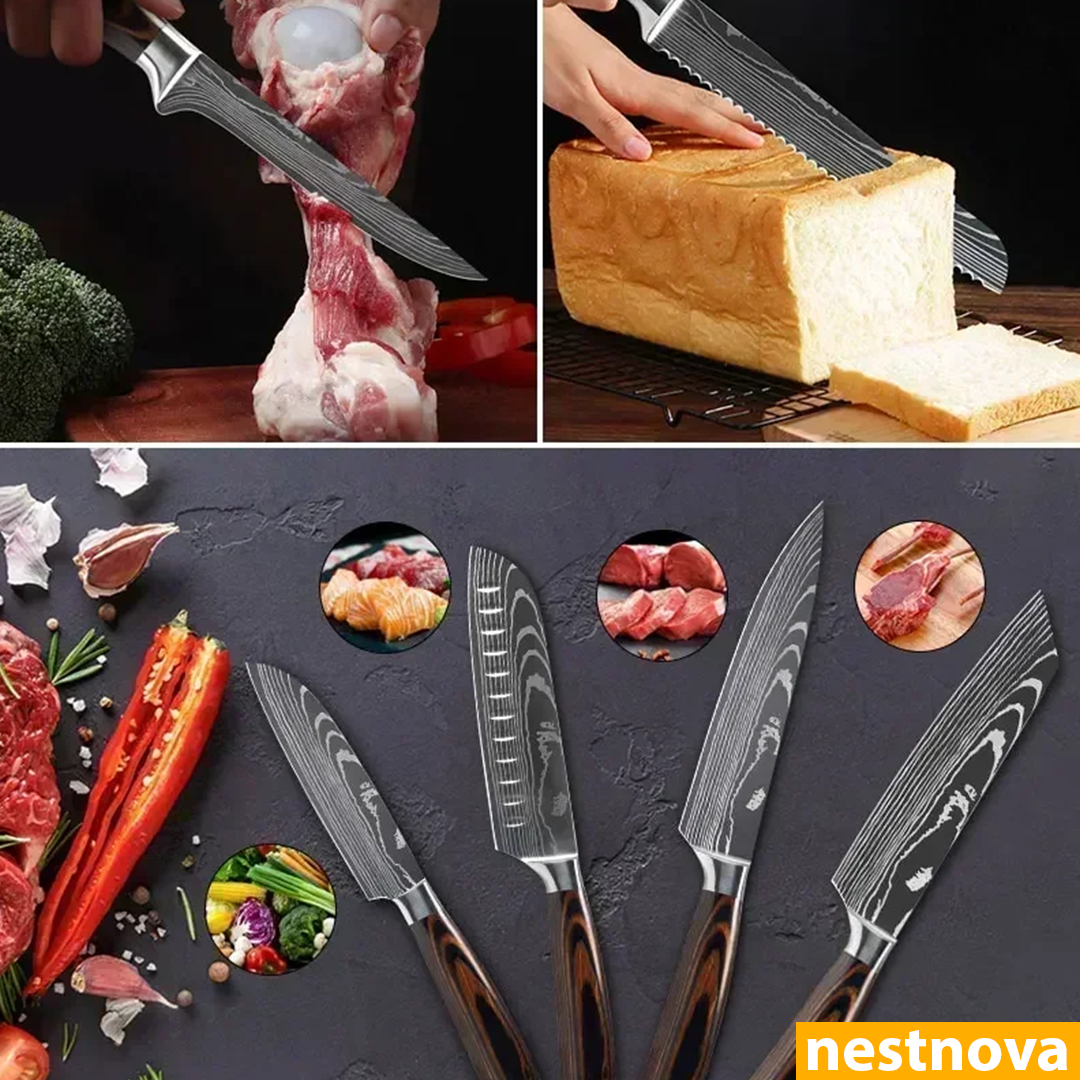 "Damascus Style Chef Knife – Sharp. Sleek. Powerful.