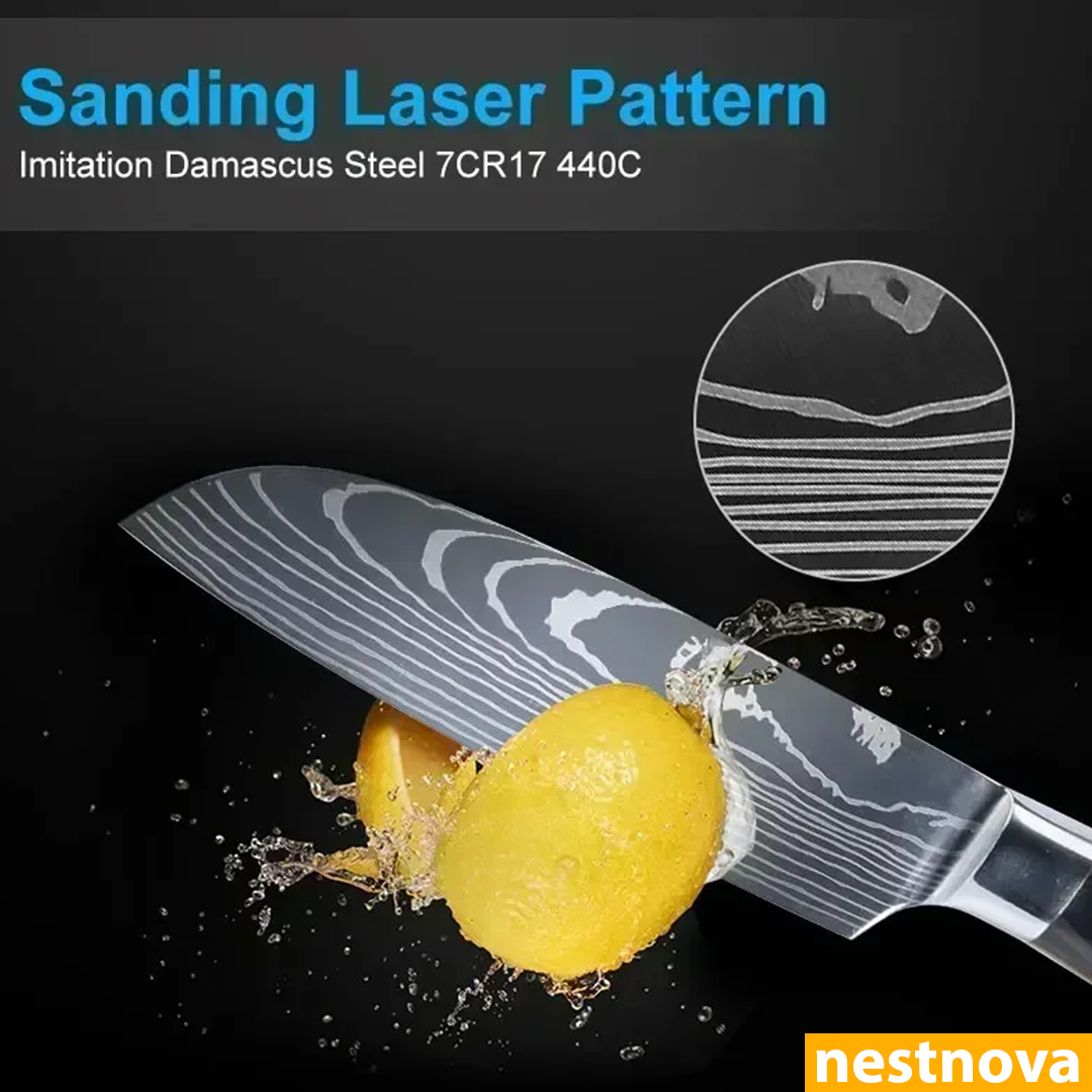 "Damascus Style Chef Knife – Sharp. Sleek. Powerful.