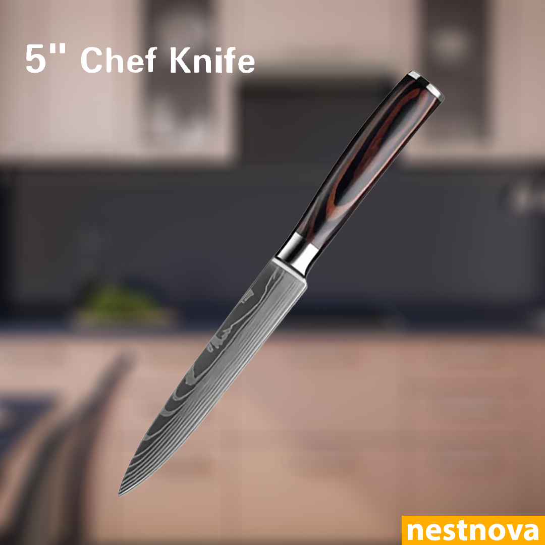 "Damascus Style Chef Knife – Sharp. Sleek. Powerful.