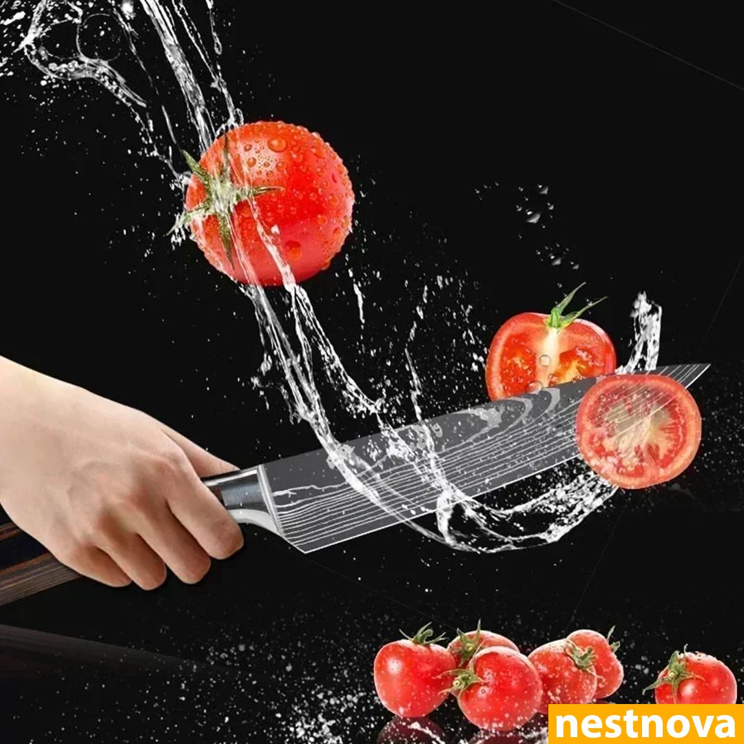 "Damascus Style Chef Knife – Sharp. Sleek. Powerful.