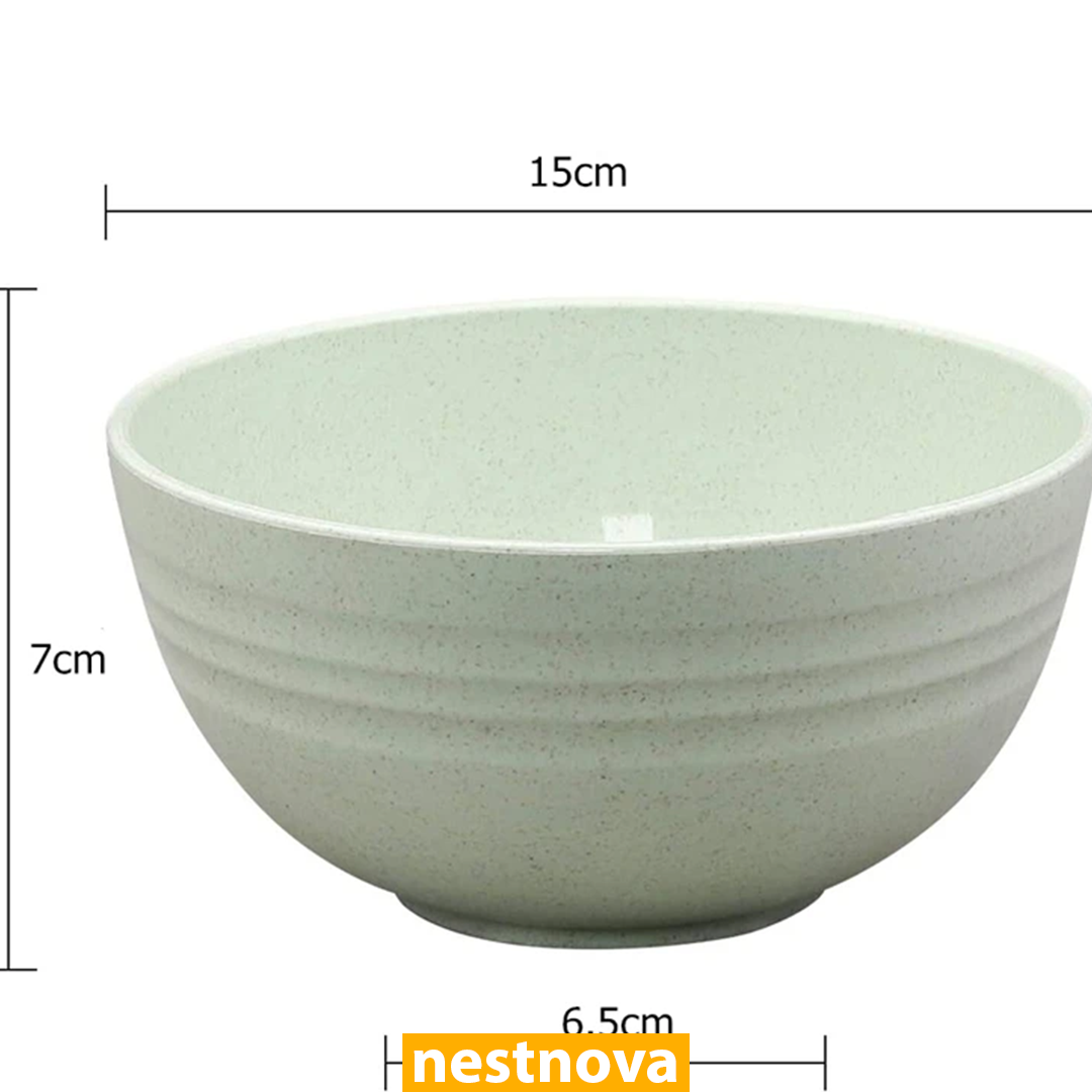 4PCS Wheat Straw Cereal Bowls – Unbreakable, Eco-Friendly & Lightweight