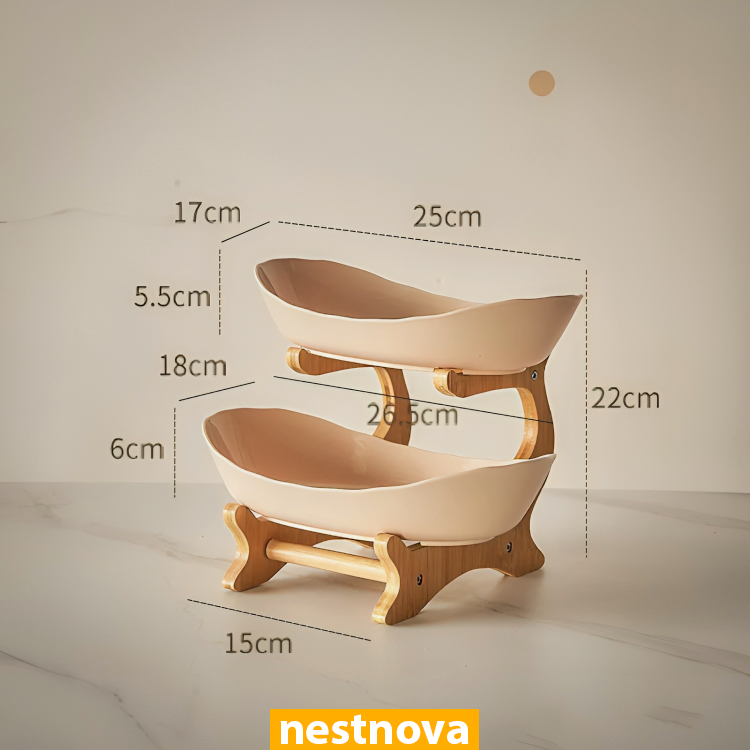 Elegant 2/3-Tier Serving Stand – Modern Fruit, Dessert & Snack Tray for Kitchen & Living Room