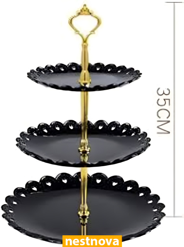 Elegant 3-Tier Cake & Dessert Stand – For Parties, Weddings & Special Occasions