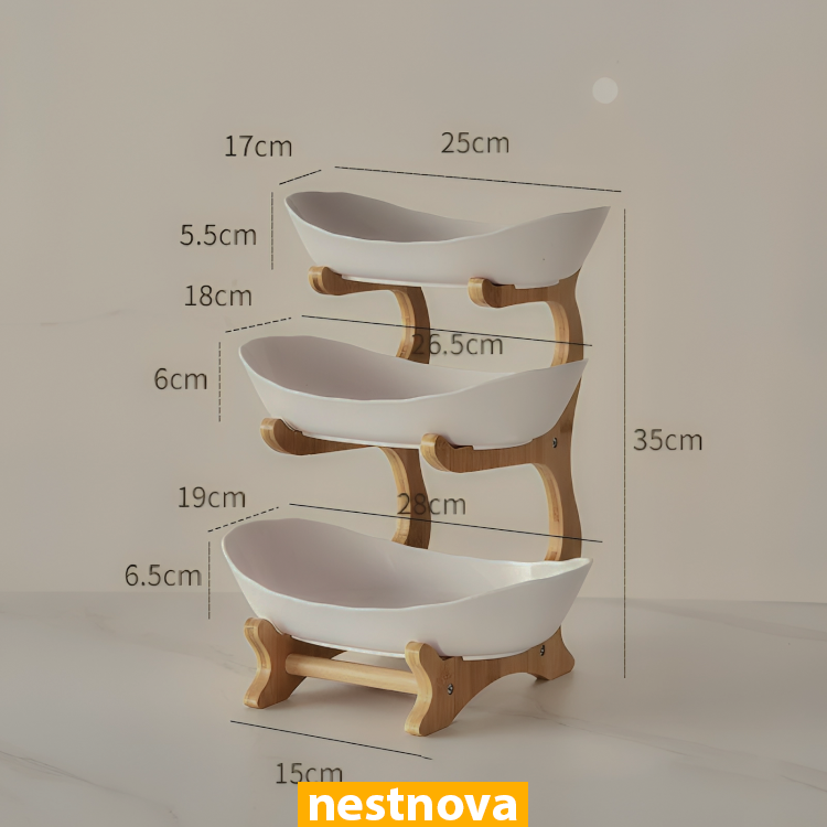 Elegant 2/3-Tier Serving Stand – Modern Fruit, Dessert & Snack Tray for Kitchen & Living Room