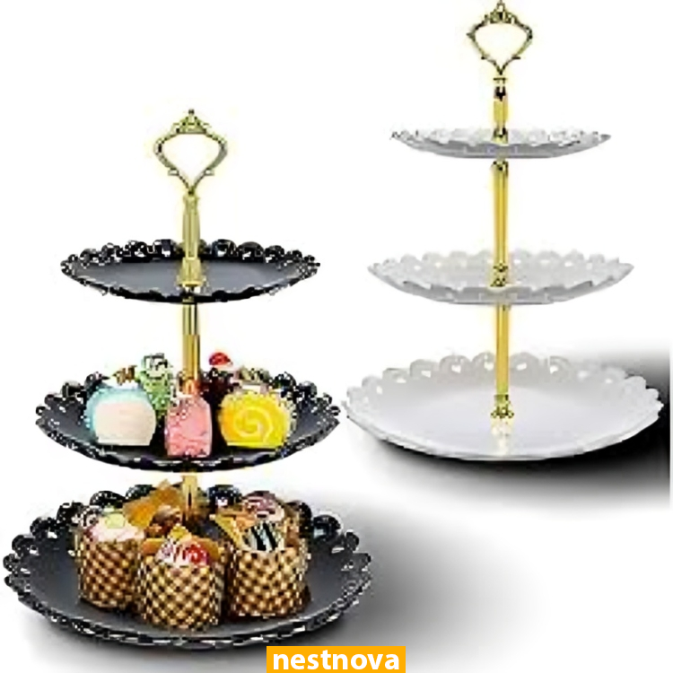 Elegant 3-Tier Cake & Dessert Stand – For Parties, Weddings & Special Occasions