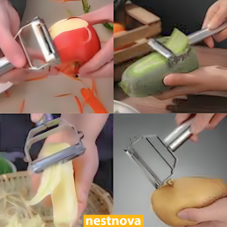 2-in-1 Stainless Steel Vegetable & Fruit Peeler – Dual Blade Design for Effortless Peeling & Julienne Cutting
