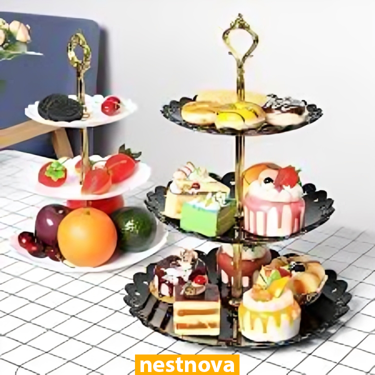 Elegant 3-Tier Cake & Dessert Stand – For Parties, Weddings & Special Occasions