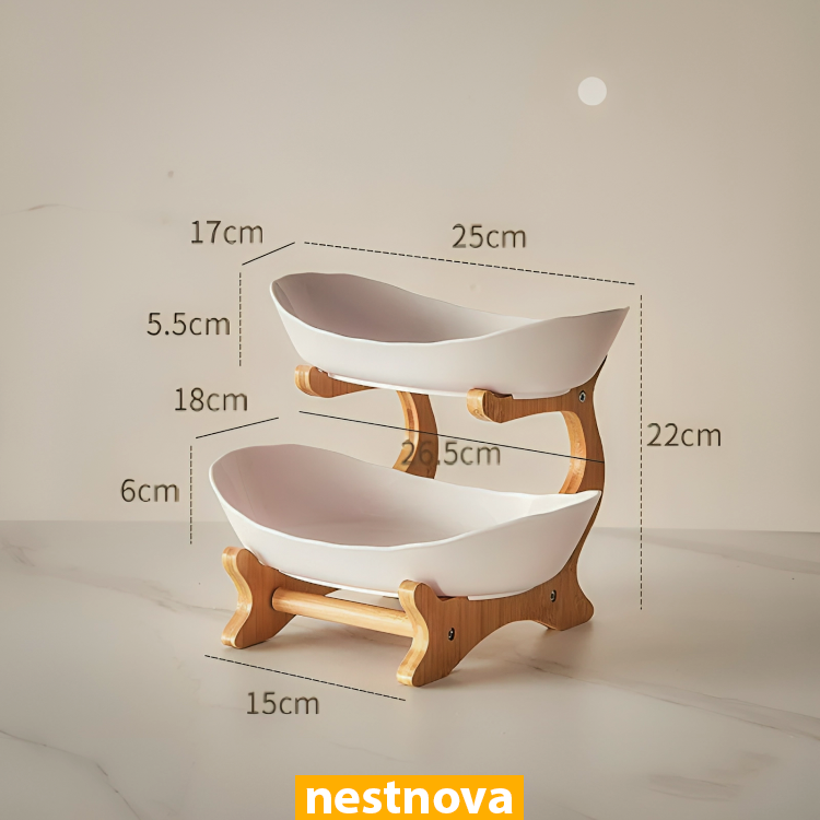 Elegant 2/3-Tier Serving Stand – Modern Fruit, Dessert & Snack Tray for Kitchen & Living Room