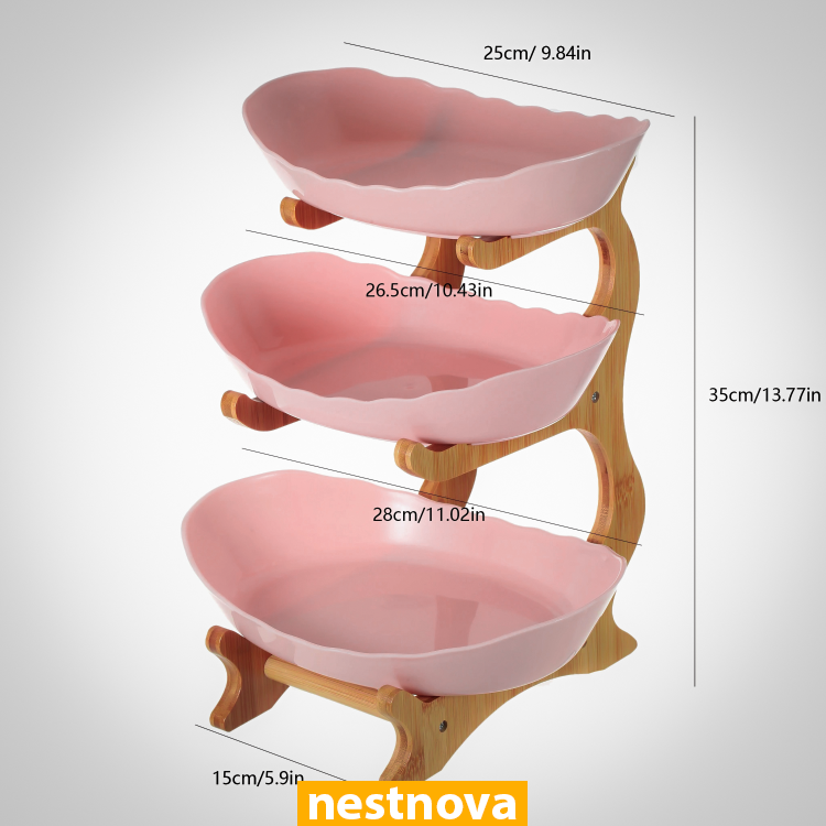 Elegant 2/3-Tier Serving Stand – Modern Fruit, Dessert & Snack Tray for Kitchen & Living Room