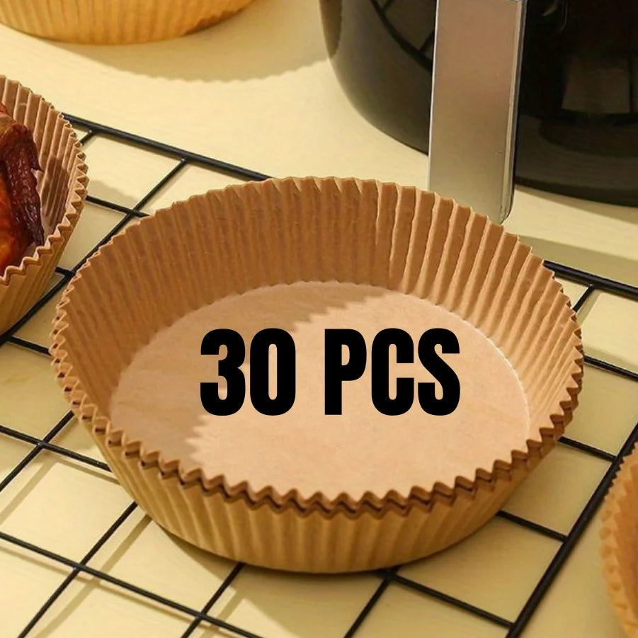 Air Fryer Disposable Paper Liners – Oil-Proof & Heat-Resistant (200 Pcs)