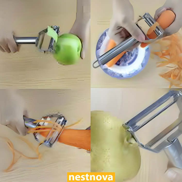 2-in-1 Stainless Steel Vegetable & Fruit Peeler – Dual Blade Design for Effortless Peeling & Julienne Cutting