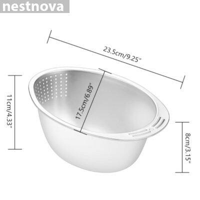 CleanBowl™ – Stainless Steel Rice & Veggie Washer